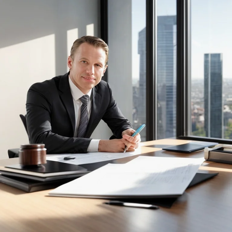 不動産エージェントが契約書を見直す様子