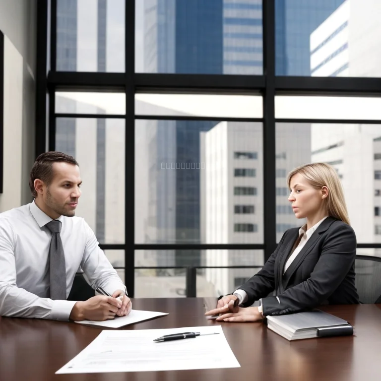 契約書にサインするシーン